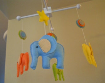 Baby Crib Mobile - Baby Mobile- Elephant Parade -Elephants- Crib Mobile - New item-