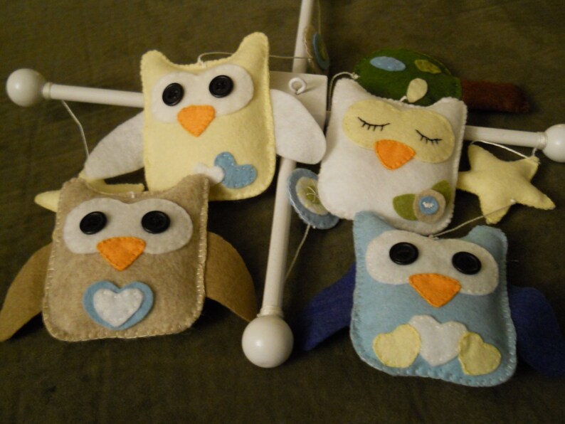 Baby Mobile Baby Crib Mobile Owl Mobile Owls Tree Crib Mobile New item image 2