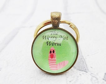 Worry not key chain, Mindfulness gift, Anxiety charm, Worry not keyring, Positve quote key fob, Mental health gift, Self care, Q2