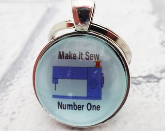 Sewing keyring, Sewing geek gift, Seamstress gift, Gift for sewer, Sewing charm, Sewing machine charm, sewing  keyring, Sewing Keychain, S1