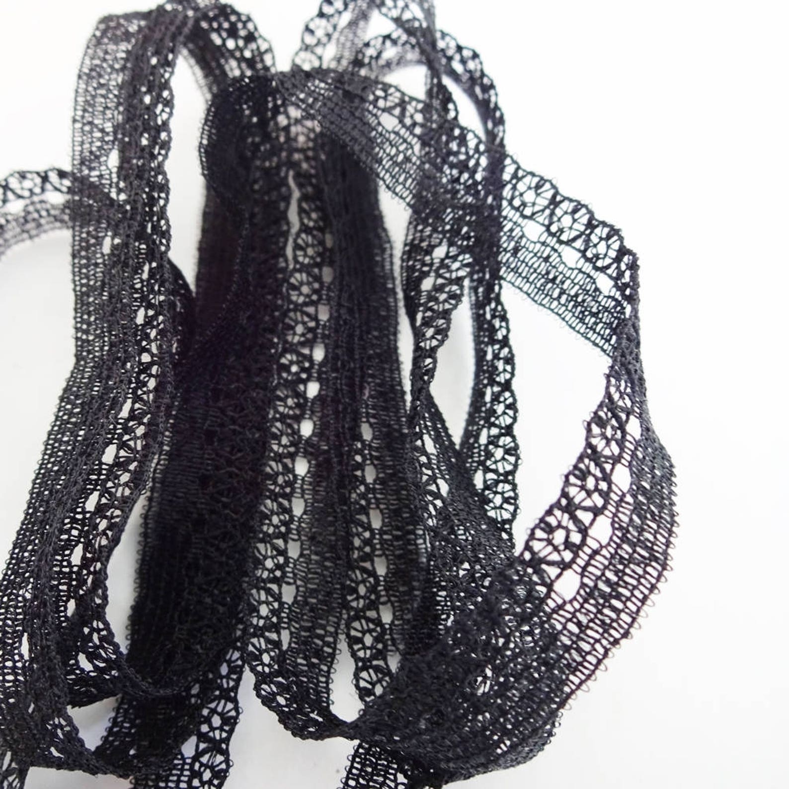 Sewing trim black lace trim sewing tape fancy trim narrow Etsy