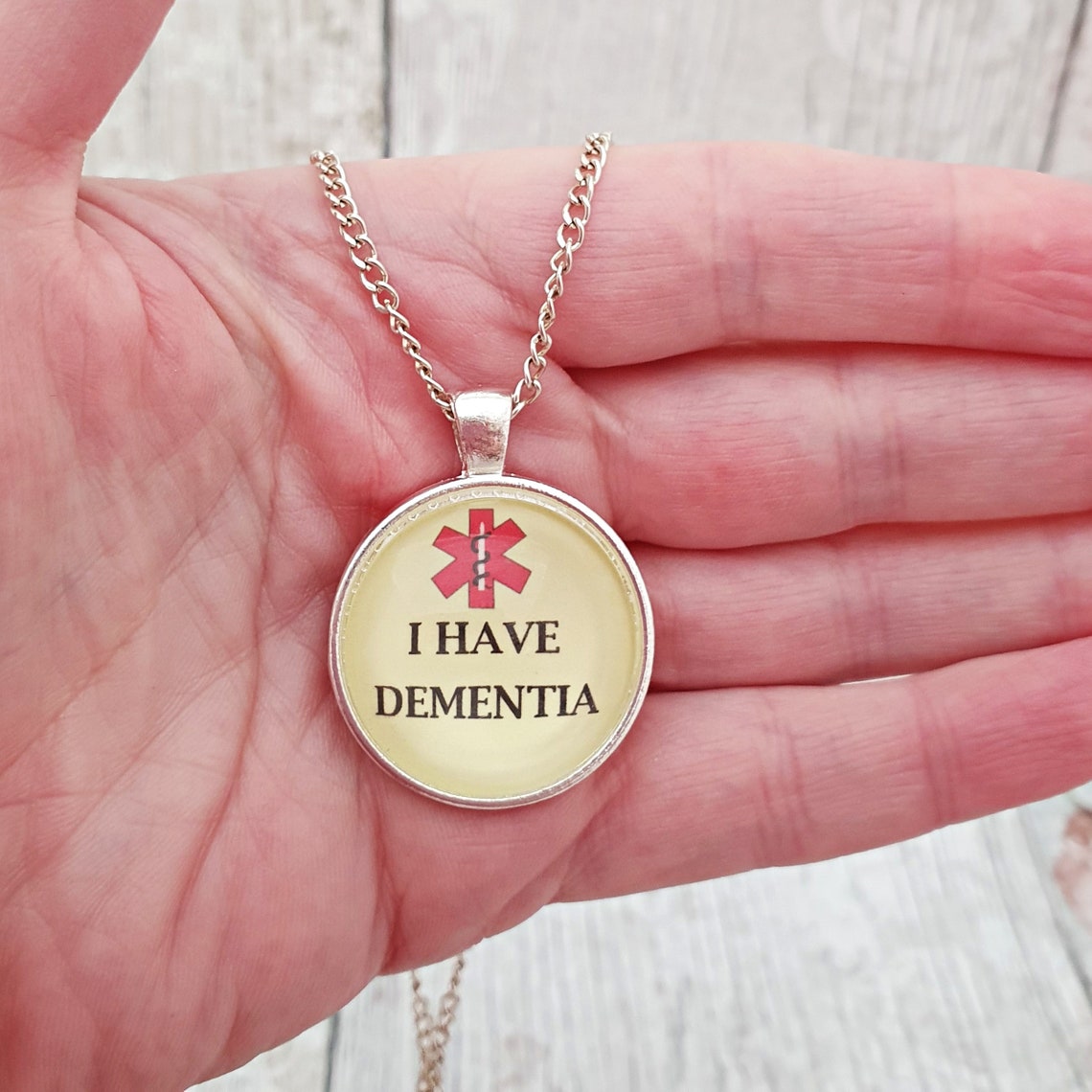 Dementia Pendant Medical Alert Jewelry Alzheimers Necklace - Etsy