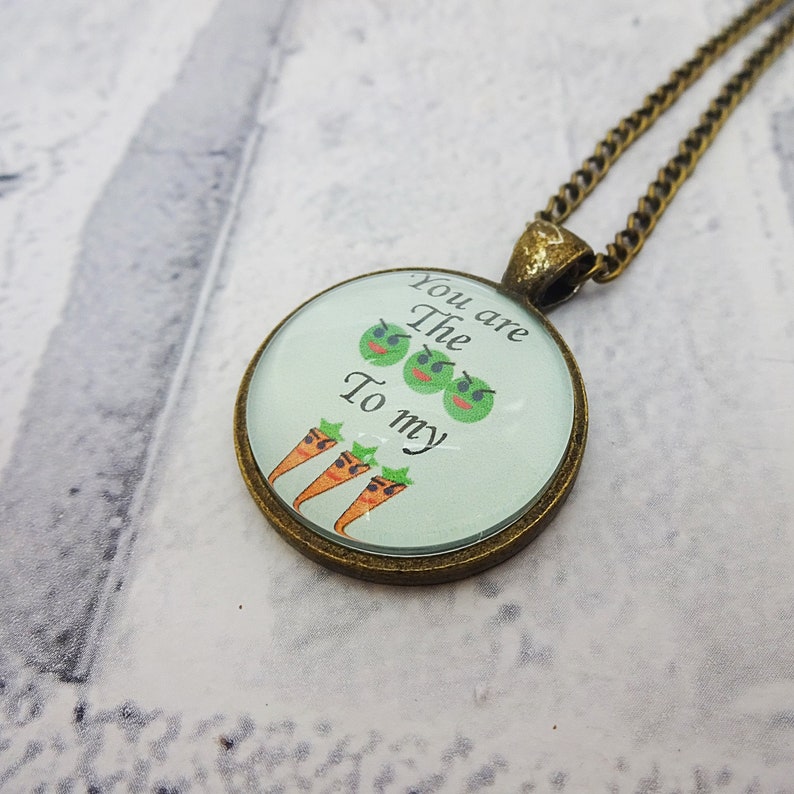 Peas and Carrots Necklace Cheesy Romantic Gift Vegetable Etsy