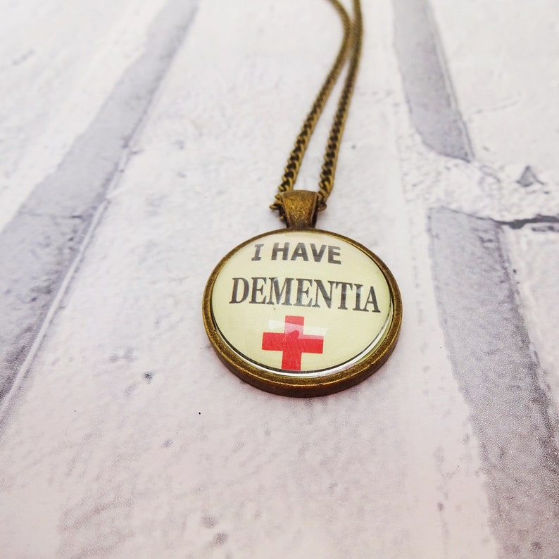 Dementia Pendant Medical alert jewelry Alzheimers necklace | Etsy