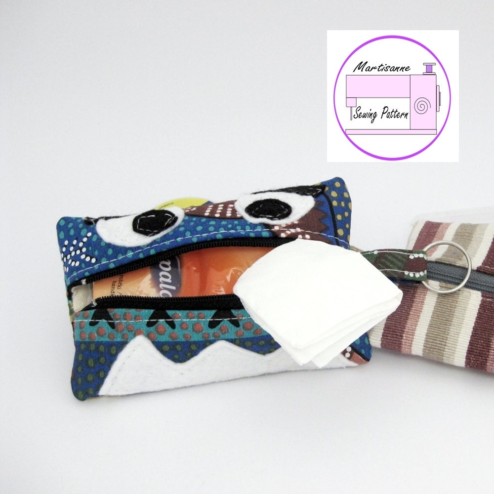 kleenex pouch pattern tissue cover pdf pouch sewing pattern Etsy