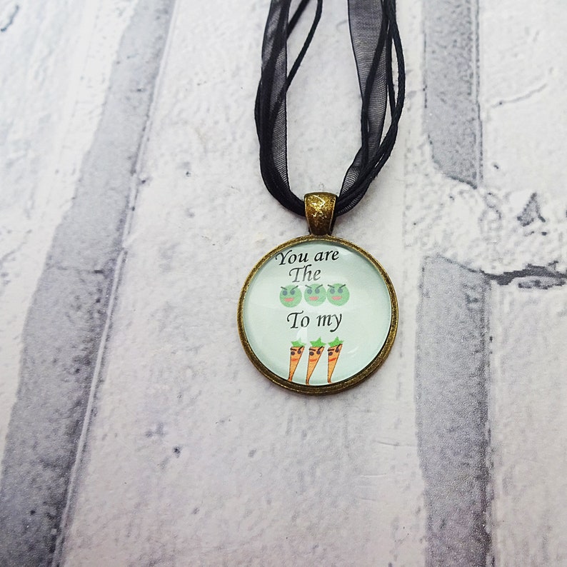 Peas and Carrots Necklace Cheesy Romantic Gift Vegetable Etsy