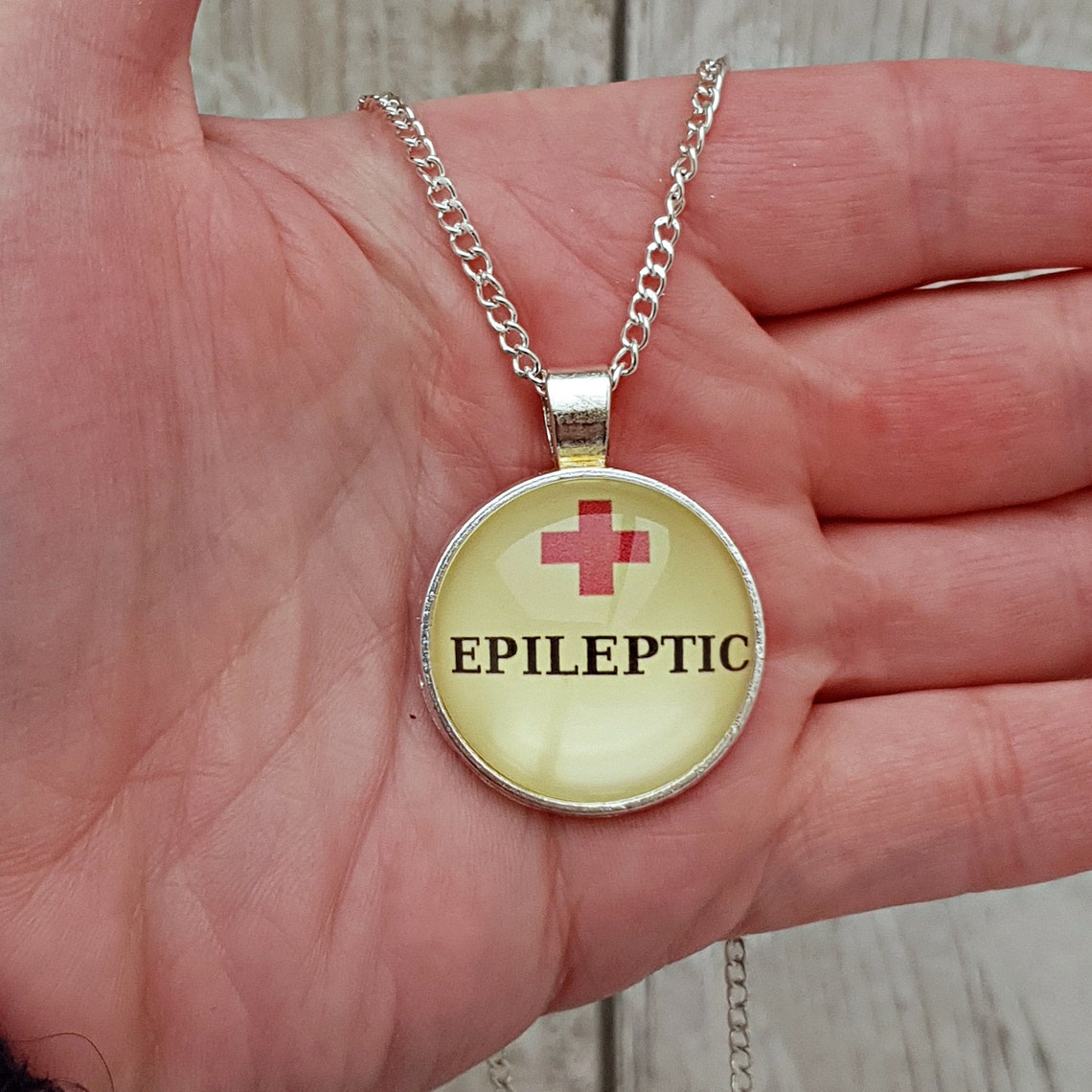 Epilepsy Necklace Medical alert necklace Epilepsy Jewelry Etsy