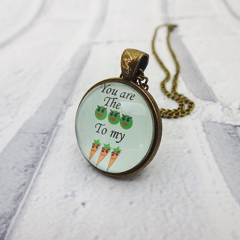 Peas and Carrots Necklace Cheesy Romantic Gift Vegetable Etsy