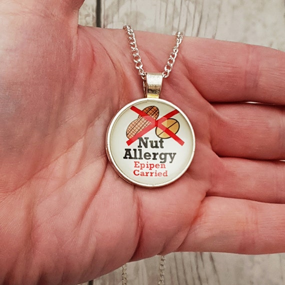 Peanut Allergy Jewelry Medical Alert Necklace Nut Allergy Medical Id Charm Tree Nut Allergy Anaphylaxis Medical Jewelery Emergency Id Etsy Sweden