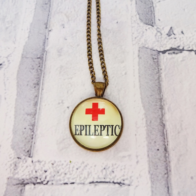 Epilepsy Necklace Medical alert necklace Epilepsy Jewelry Etsy