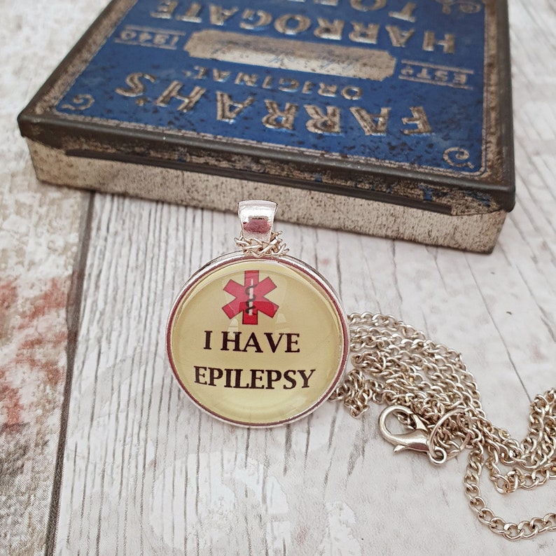 Epilepsy Necklace, Medical Alert Necklace, Epilepsy Jewelry, Epilepsy