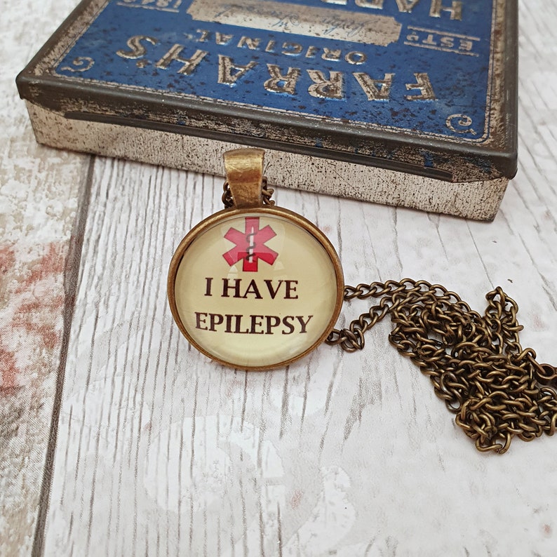 Epilepsy Necklace, Medical Alert Necklace, Epilepsy Jewelry, Epilepsy