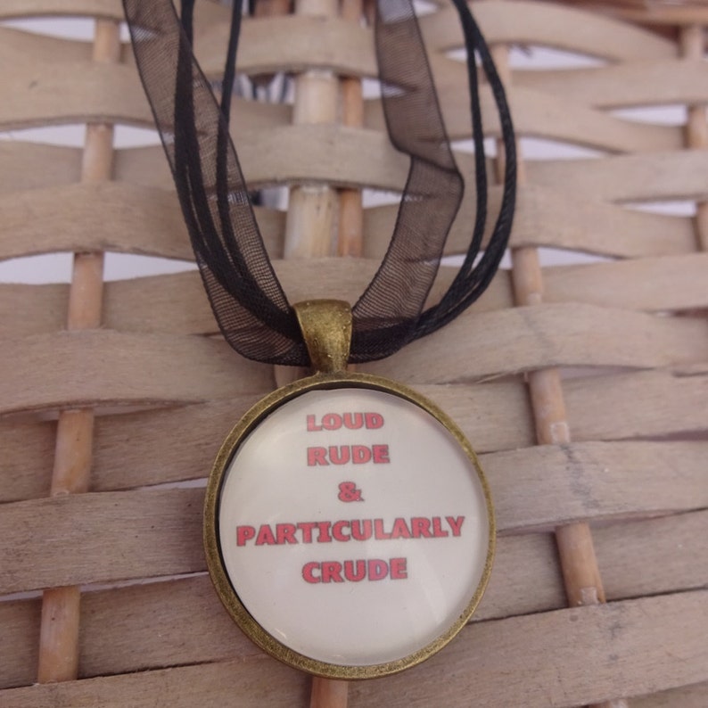 Funny Pendant Joke Necklace Loud Rude and Crude Funny Etsy
