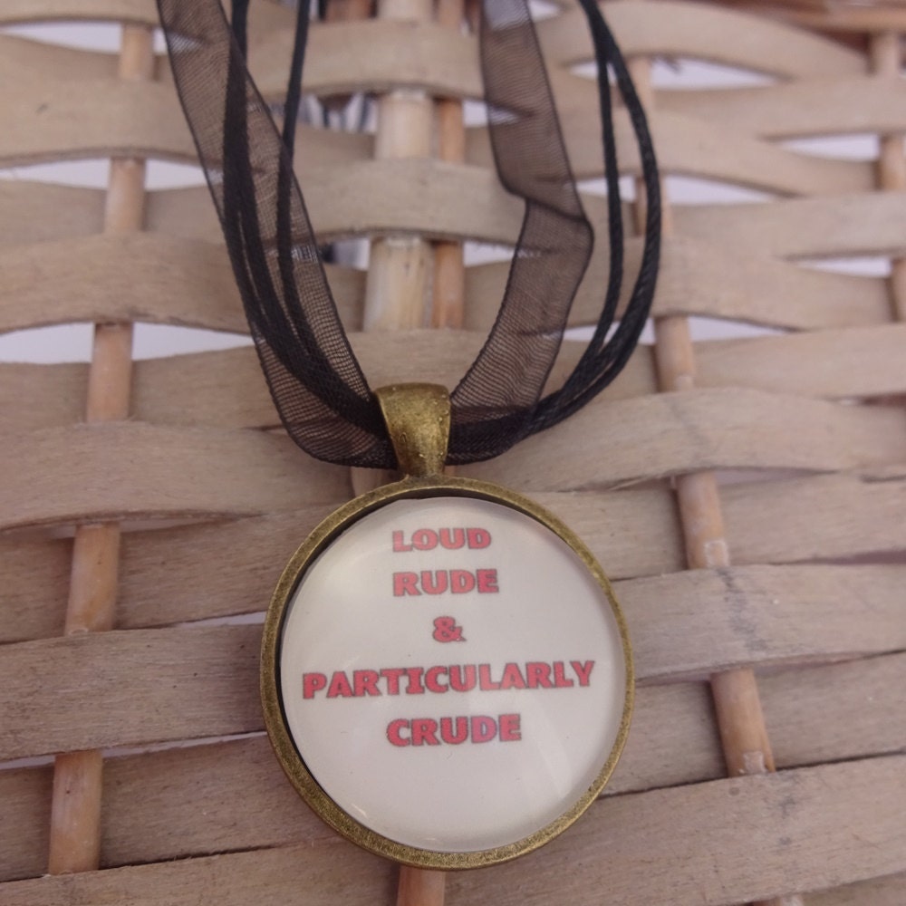 Funny Pendant Joke Necklace Loud Rude and Crude Funny Etsy UK