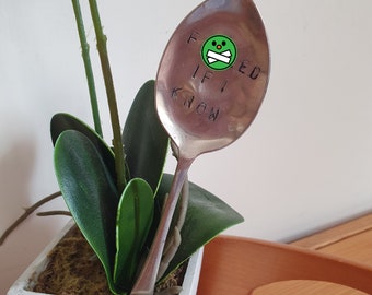 Rude plant stake, indoor plant label, funny gardening stake, gardeners gift, metal plant marker, herbs, vegetables, flowers, couples gift