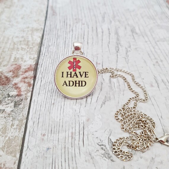 ADHD Awareness Necklace Mental Health Pendant Neurodiverse Attention Deficit Hyperactive Disorder Hidden Disability Medical Jewellery Etsy Hong Kong