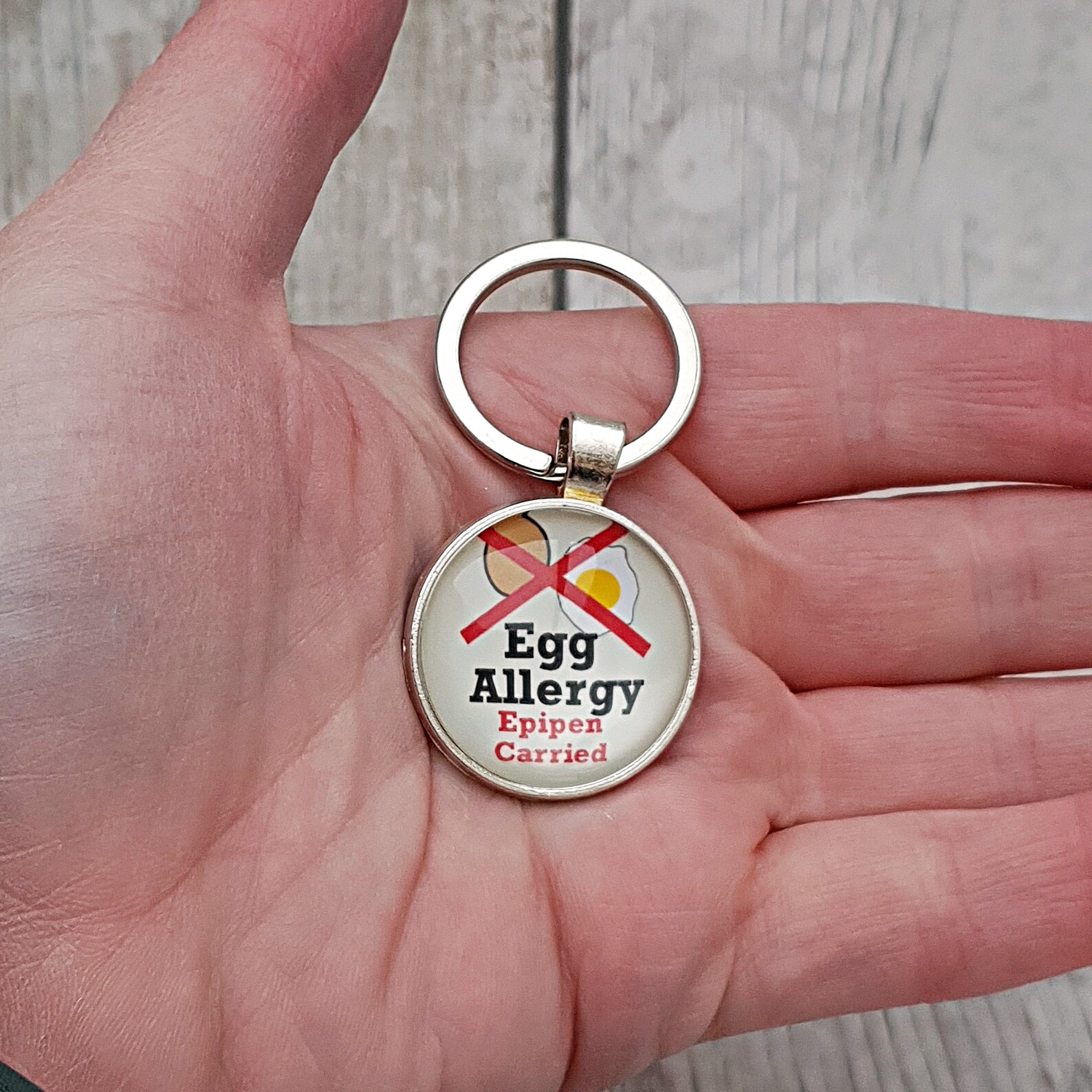 Egg Allergy Allergy Keychainepipen Alert Medical Alert Etsy UK