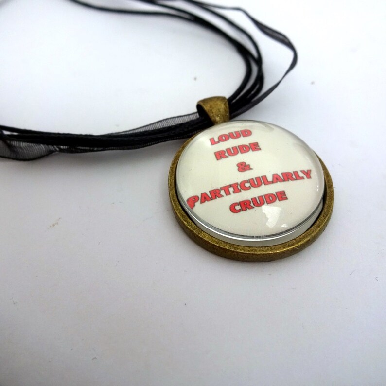 Funny Pendant Joke Necklace Loud Rude and Crude Funny Etsy UK