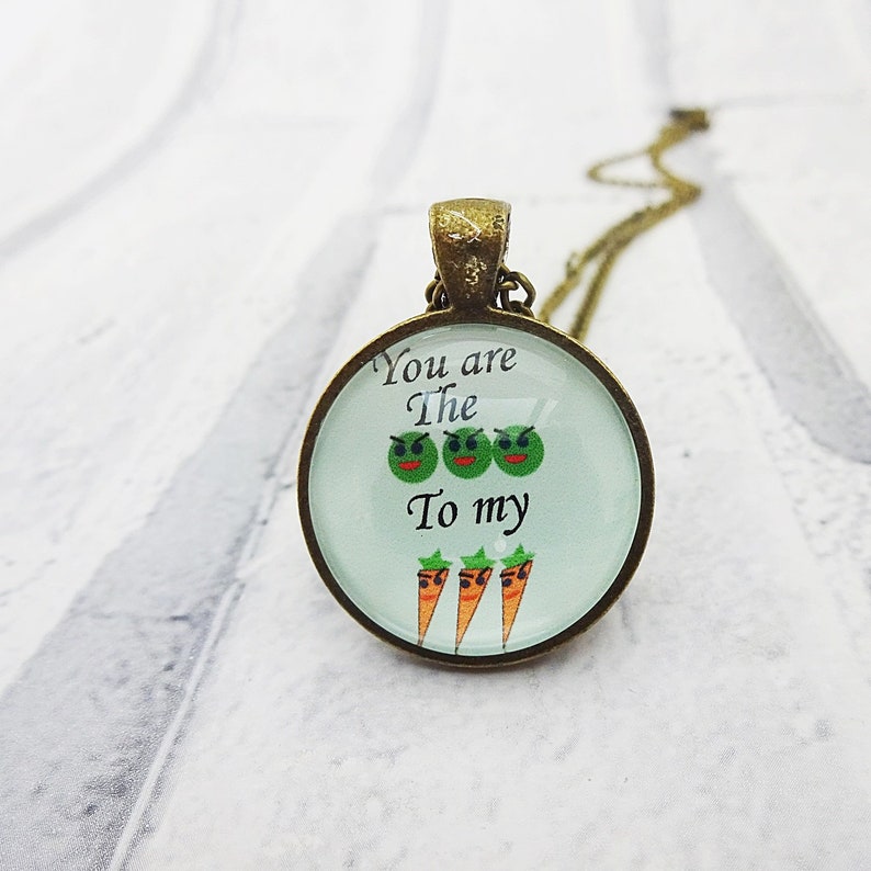 Peas and Carrots Necklace Cheesy Romantic Gift Vegetable Etsy