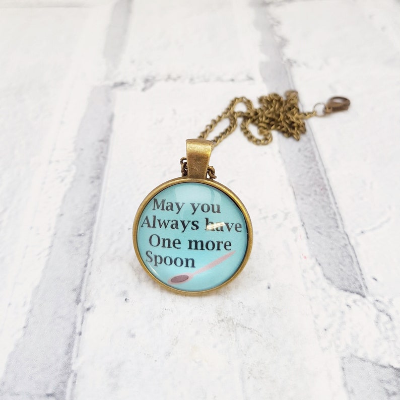 Spoon Theory Necklace, Chronic Illness Pendant, Fibro Warrior, Spoonie