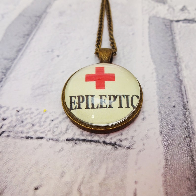 Epilepsy Necklace Medical alert necklace Epilepsy Jewelry Etsy
