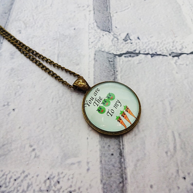 Peas and Carrots Necklace Cheesy Romantic Gift Vegetable Etsy
