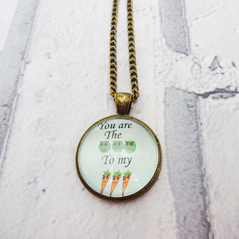 Peas and Carrots Necklace Cheesy Romantic Gift Vegetable Etsy