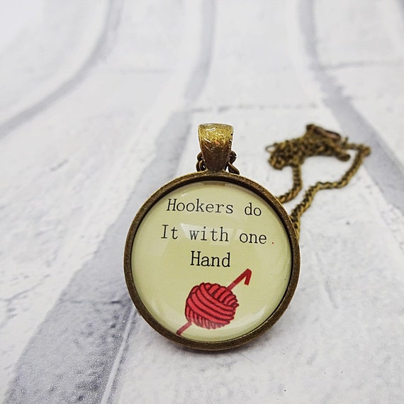 Cheeky Crochet Collier Citation Au Crochet Drole Cadeau Etsy