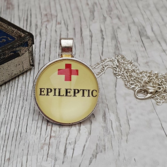 Epilepsy Necklace Medical alert necklace Epilepsy Jewelry Etsy