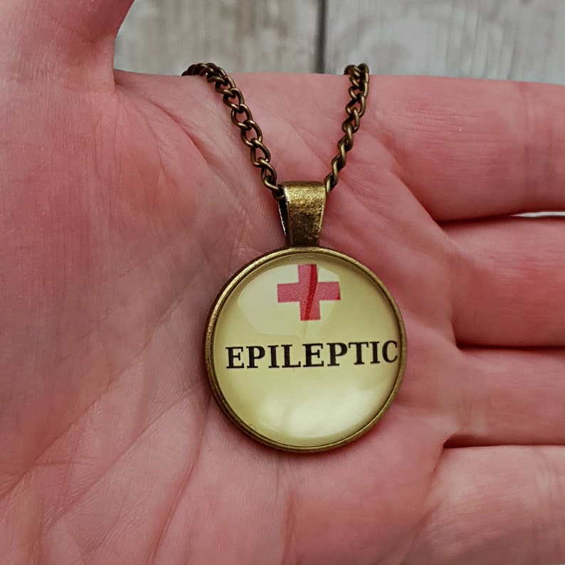 Epilepsy Necklace Medical alert necklace Epilepsy Jewelry Etsy
