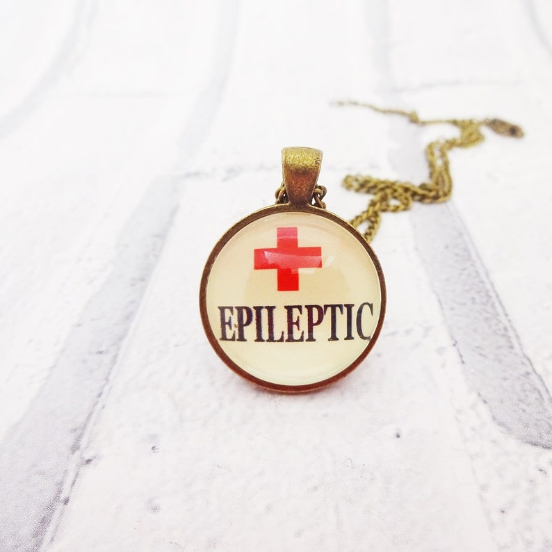 Epilepsy Necklace Medical alert necklace Epilepsy Jewelry Etsy