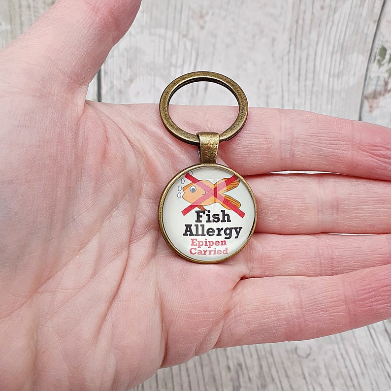 Fish Allergy Keyfob Seafood Allergy Charm Allergy to Fish Etsy UK