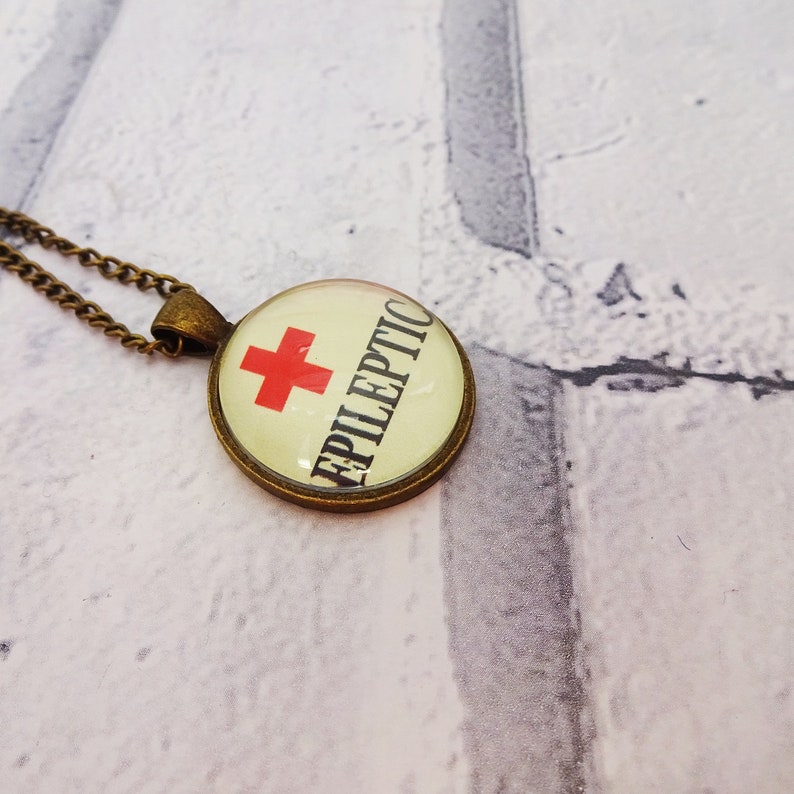 Epilepsy Necklace Medical alert necklace Epilepsy Jewelry Etsy