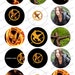 The Hunger Games 1" bottle cap images 4x6"  - 1 inch rounds graphics stickers, Digital Printable Bottle Cap Images File