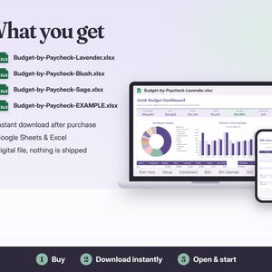 Budget by Paycheck Spreadsheet Google Sheets & Excel | Bi-Weekly Budget Template, Bill Calendar, Paycheck Planner image 7
