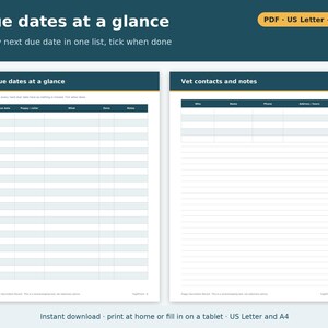 Puppy Vaccination Record Template Printable | Puppy Shot Record, Deworming Log and Owner Copy, Dog Breeder Forms PDF image 5