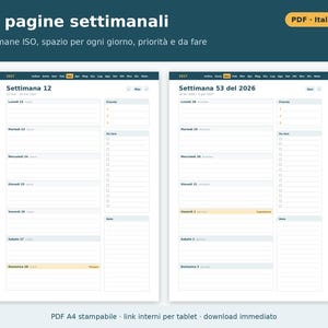 2027 Planner in Italian (Digital and Printable PDF) | Weekly and Monthly Planner, Italian Holidays, Goals, Budget, Habit Tracker image 3