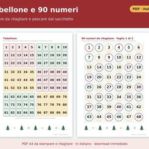 Printable Bingo (PDF) | 48 Cards, Board, 90 Numbers to Cut Out, Kids' Version, Rules and Prizes, Family Christmas Game image 3