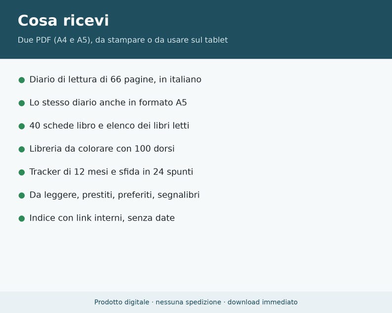 Druckbares Lesetagebuch (A4 und A5 PDF) | Italienisches Lesetagebuch, Buchkarten, Malbuch, Lesetracker, Geschenk für Leseratten Bild 7