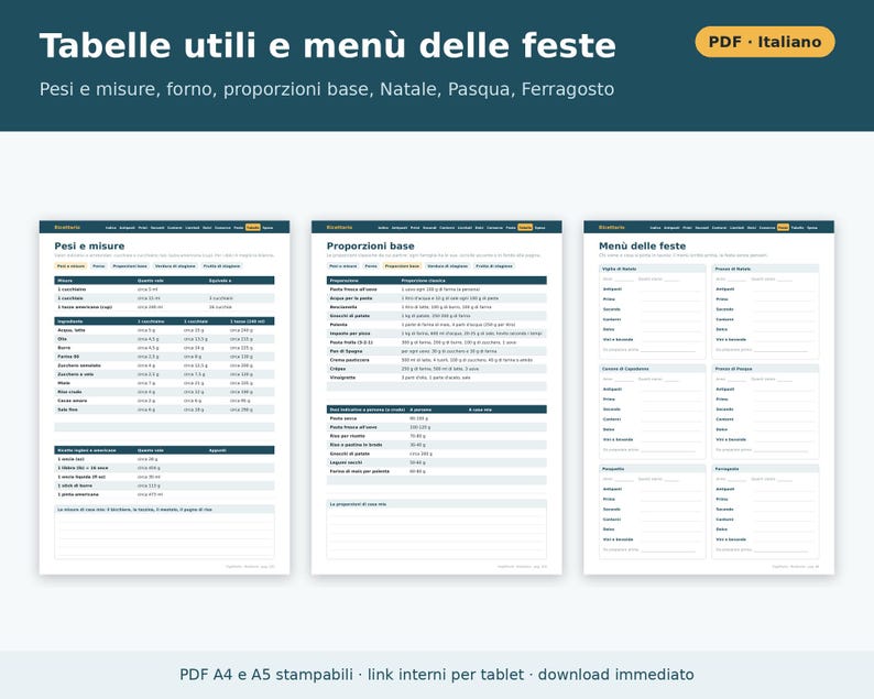 Libro de recetas en PDF para rellenar e imprimir (tamaños A4 y A5) | Libro de recetas digital para tabletas, cuaderno de recetas familiar, tarjetas de recetas imagen 6