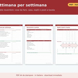 Christmas Planner 2026 (Printable PDF) in Italian | Gifts, Budget, Advent for Kids, Holiday Menus, Letters to Santa image 6