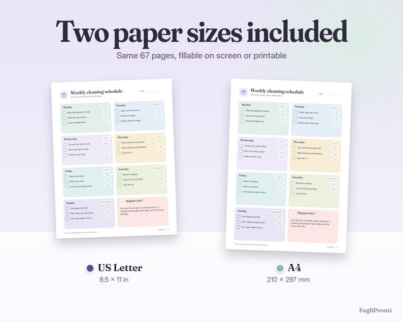 Bundel met schoonmaakchecklist voor ADHD-patiënten, invulbare schoonmaakplanner, checklist per kamer, takenlijst, 30 dagen opruimen, printbaar PDF-bestand afbeelding 6