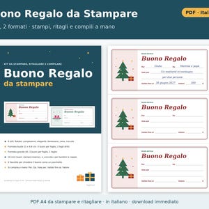 Certificados de regalo imprimibles en PDF | Certificados de regalo para Navidad, cumpleaños, salones de belleza, cenas y tratamientos de bienestar | 6 estilos en 2 formatos para rellenar a mano imagen 1