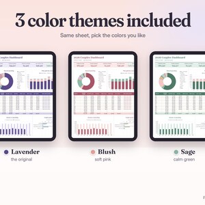 Couples Budget Spreadsheet Google Sheets & Excel | Shared Expenses Tracker, Bill Splitter, Joint Budget Planner for Two image 6