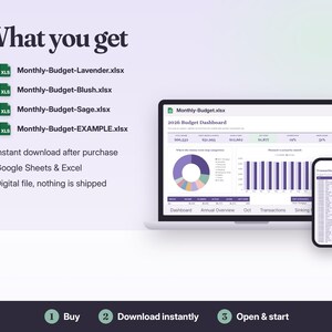 Arkusz kalkulacyjny budżetu Google Sheets i Excel | Miesięczny planer budżetu, budżet zerowy, szablon 50/30/20 zdjęcie 7