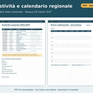 Teacher's Agenda 2026-2027 (Printable and Digital PDF) | Teacher's Grades and Attendance Record, Teacher's Agenda, Teacher's Planner in Italian image 4
