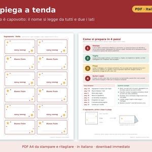 Segnaposto Natale da Stampare PDF | Kit Tavola delle Feste con Menù da Compilare, Etichette Chiudipacco, Bigliettini, Fascette Tovagliolo immagine 4