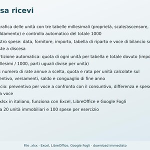 Condominium Budget Excel in Italian | Expense Breakdown by Thousandths, Installments, Budget and Final Report, Self-Managed Condominium image 6