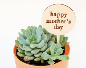 Happy Mother's Day Gift Ideas Plant Stake, Mother's Day Succulent Plant Stick, Gifts for Her, Custom Mother's Day Gift Ideas, Plant Tags