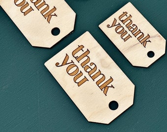 Thank You Tags, Custom Wooden Thank You Tags,Wedding Gift Tags,Wedding Tags,Wood Thank You Tags,Thank You Gift Tag,Party Thank You Tags